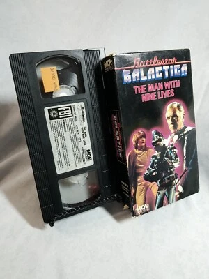 Battlestar Galactica 1980 VHS RARE "Man With Nine Lives" Episode Sci-Fi Action - Image 1 of 2