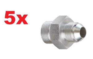 5x Hydraulik Stahl Adapter: 1/2" Außen JIC x 3/8" Außen BSPP gerade (-08 x -06) - Bild 1 von 7