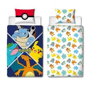 Pokemon Divide Single Duvet Cover Set Children's Reversible Bedding - Picture 1 of 8