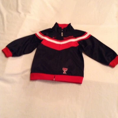 Size 3T Nike NCAA Final Four Texas Tech jacket warm up zipper black red - Image 1 of 4