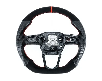 SPORT Lenkrad beziehen mit Leder für Audi Q7 JAHR 2019 Alcantara - Bild 1 von 4