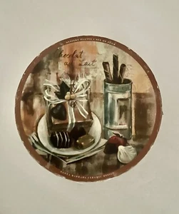 Santa Barbara Ceramic Design Silvia Vassileva 8” Chocolat Dessert Plates-4-NICE! - Picture 1 of 10