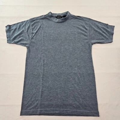 Camiseta Bruno Ultra Suave Azul Manga Corta Mezcla Rayón Para Hombre M Foto 1 de 4