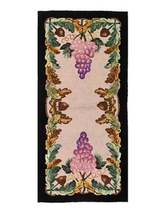 Antique American Hook Rug 3' X 6'6'' - Picture 1 of 4