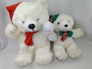 Cuddle Wit White Bear Lot Christmas 13 17 Inch Stuffed Animal Toy - Picture 1 of 10