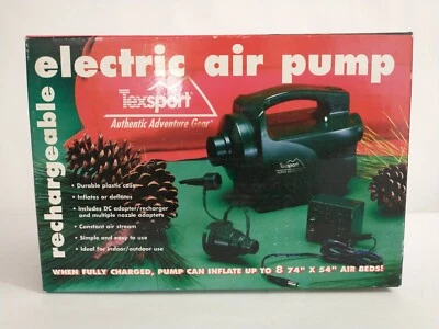 Bomba de aire eléctrica recargable Texsport para colchón de aire o juguetes Foto 1 de 4