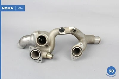 00-02 Jaguar XKR XK8 X100 Thermostat Cover Metal Coolant Hose NCC22458CC OEM - Image 1 of 4