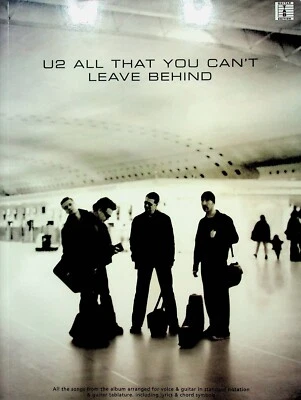 U2 All That You Can't Leave Behind Piano Vocal Guitar Tab Sheet Music Book - Image 1 of 4