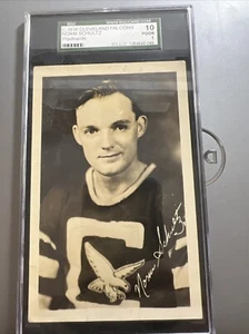 Cleveland Falcons Original Vintage Postcard 1936 Season AHL Norm Schultz SGC 10 - Picture 1 of 6