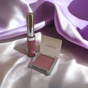 Clinique Glosswear for Lips Sheer Shimmers - 02 Sunset and Smoldering Plum Blush - Picture 1 of 11