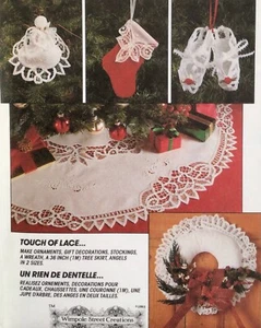 McCalls 9313 Schnittmuster Battenburg Spitze Weihnachtsbaum Rock Strümpfe Ornament - Bild 1 von 4