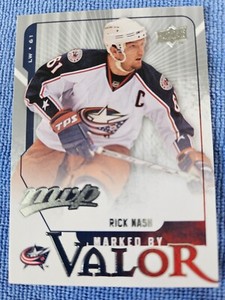 2008-09 (BLUE JACKETS) Upper Deck MVP Marked by Valor #MV13 Rick Nash