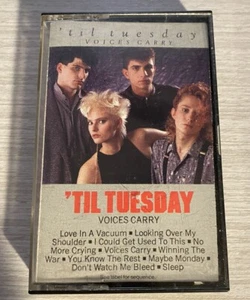 Til Tuesday Voices Carry Cassette Tape Case Has Cracks - Picture 1 of 4