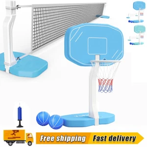 Splash Hoop Swimming Pool Basketball Game, With Poolside Water Basketball Hoop - Picture 1 of 26
