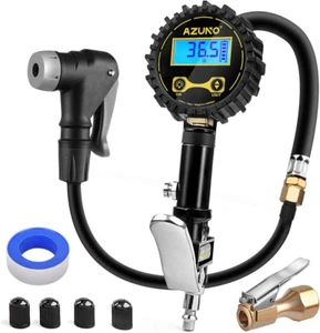 Bike Tire Inflator with Pressure Gauge - Bicycle Presta and Schrader Air Compres - Picture 1 of 7