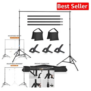 Adjustable 10x10 ft Photo Studio Background Stand for Professional Photography - Picture 1 of 11