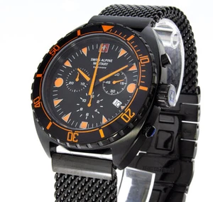 Swiss Alpine Military by Grovana reloj para hombres cronógrafo fecha acero inoxidable 7066.9179 - Imagen 1 de 6