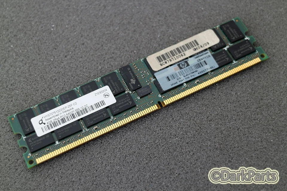 Qimonda HYS72T512220EP-25F-C2 PC2-6400P-555-12-ZZ 4GB Server Memory RAM - Image 1 of 1