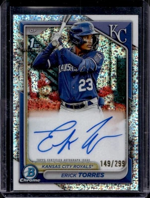 Erick Torres 2024 Bowman Chrome #CPA-ET Auto Speckle Refractor /299 - Image 1 of 2