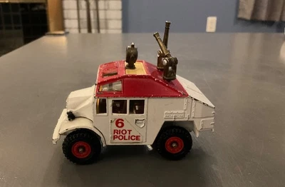 Vintage CORGI Die Cast TOY 6 Riot Police Quad Tractor Hong Kong - Image 1 of 4
