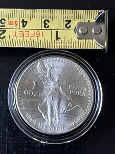 1984 Libertad Onza Mexican Mint Plata Bullion 0,999 Silber 1 Oz Kunstmünze rund - Bild 1 von 2