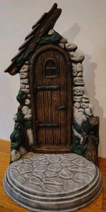 Holiday Figurine Display Stand 2 PC Ceramic Hand Painted 15.5" - Picture 1 of 10