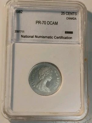 1982 CANADA QUARTER PROOF ULTRA CAMEO PR 70 - Image 1 of 2