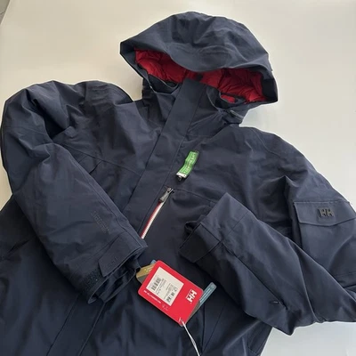 Nueva CHAQUETA HINCHADA HELLY HANSEN VAL D' ISERE PARA HOMBRE Talla XLarge Azul Marino Rojo $850 Foto 1 de 4