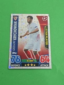 CARD TOPPS CHAMPIONS LEAGUE 2015/16 SEVILLA N°281 KRYCHOWIAK CARTA 2016  ⚽️ - Picture 1 of 2