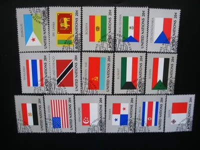 United Nations 1981/86-Flags-80 Countries-5 Complete Sets-80 Stamps, Very Fine - Image 1 of 4