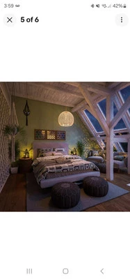 Luz colgante grande de ratán Kenroy Home Light lámpara colgante estilo bambú 94178RAT Foto 1 de 4