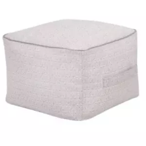 Hampton Bay 19 in. x 19 in. x 14 in. Cindy Shadow Gray Indoor/Outdoor Pouf - Picture 1 of 2