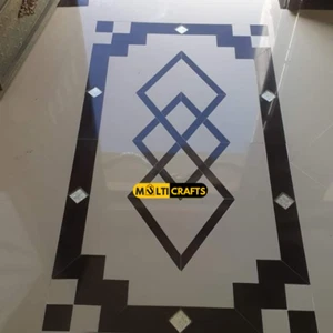 High-Quality Black Marble Inlay Flooring for Modern Interiors and Living Spaces - Picture 1 of 5