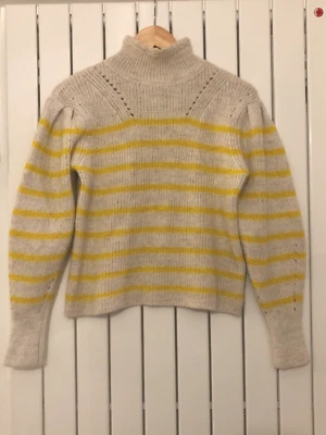 Isabel MARANT T 40 Pull Georgia Alpaga laine marinière Manches ballon NEUF - Photo 1/4