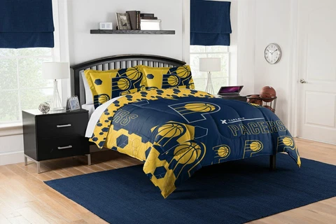 Indiana Pacers Bedding Full/Queen (Hexagon) OFFICIAL NBA Cover
