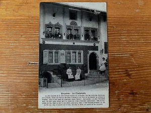 VINTAGE POSTCARD: GRUYERES - LA CHALAMALA - SWITZERLAND! - 1910 - REAL PHOTO - Picture 1 of 2