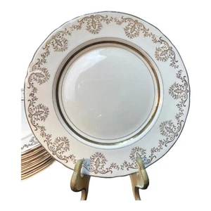 ALFRED MEAKIN BREAD PLATE GOLDEN HARMONY EMPIRE GOLD 24 VTG ENGLAND 9- 6.25" - Picture 1 of 11