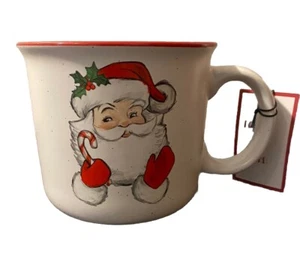 Adorable Santa Face COFFEE MUG w/ Handle, Ceramic, 20 oz., Red, White, NEW - Picture 1 of 4