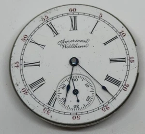 AMERICAN WALTHAM POCKET WATCH MOVEMENT 15 Jewels 6s 1896 Runs - Picture 1 of 19
