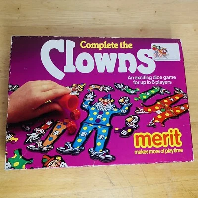 Complete the Clown Dice Puzzle Game Vintage Merit Complete 1980’s Rare - Image 1 of 4