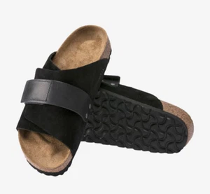 BIRKENSTOCK KYOTO SANDALIAS DESLIZABLES CUERO GAMUZA NOBUCK 1122350 NUEVAS CON CAJA - Imagen 1 de 7