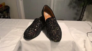 Fitflop Lena Glitter Black Slip On Flats Comfort Loafers Size 7 Slip Resistant - Picture 1 of 5
