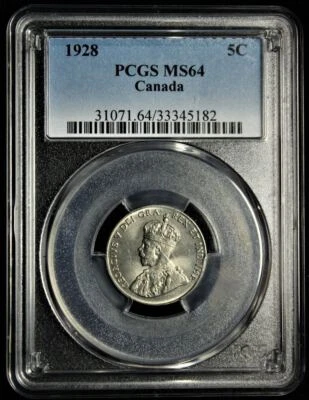 1928 5C CANADA NICKEL - PCGS MS64 - Image 1 of 4