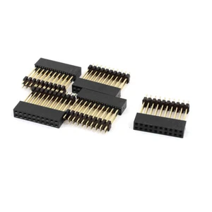 5 Stk. 2mm Pitch 2x10 Pin Buchse zweireihig Gold Gerade Stiftleisten Streifen - Bild 1 von 1