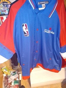 Vintage NBA Washington Bullets Reebok Hardwood Classics Warmup Jacket 3XL - Picture 1 of 2