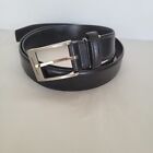 Gianni Valentino Leather Belt Man Size 42- 46  Made In Italy Black Buckle Fair 