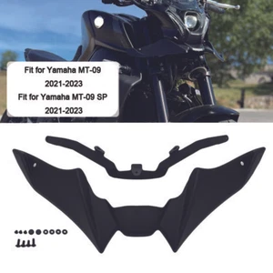Motorcycle Winglets Air Deflector Spoiler Black Fit For Yamaha MT-09 2021-2023 - Picture 1 of 12