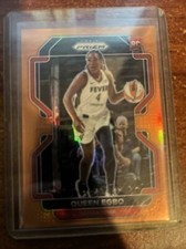 2022 Panini Prizm WNBA #190 Queen Egbo - Indiana Fever Orange PRIZM /49 Rookie