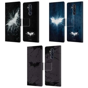 OFFICIAL THE DARK KNIGHT RISES LOGO LEATHER BOOK WALLET CASE FOR NOKIA PHONES - Picture 1 of 9