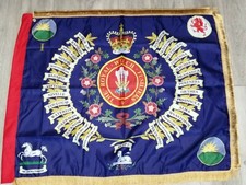 The Royal Welch Fusiliers 1st battalion Regimental colours flag.